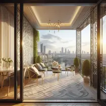 Солнечный интерьер балкона