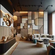 Дизайн интерьера с золотистых цветах