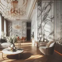 Интерьер из мрамора