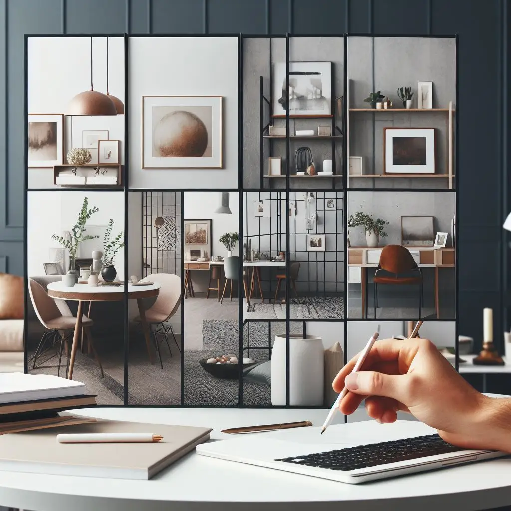 Колладж из фото разных комнат